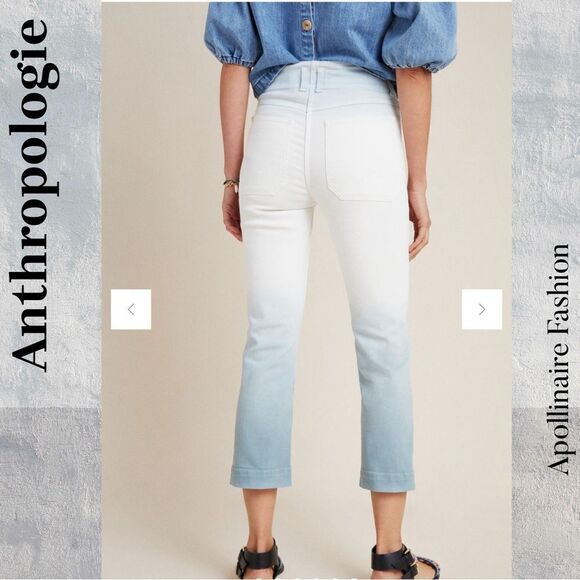 ANTHROPOLOGIE BY PILCRO TIE DYE DIPPED HIGH RISE JEANS BLUE MOTIF SIZE 31 NWT - Picture 3 of 9